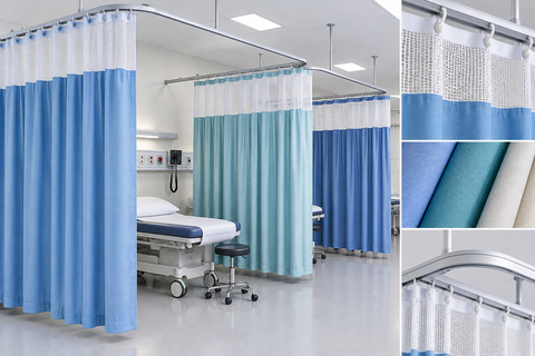 modern hospital curtain partition showcase